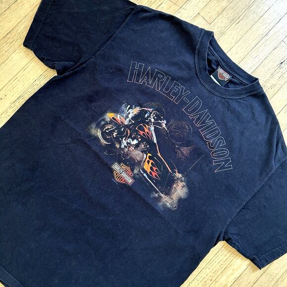 Vintage Harley Davidson Beefy T Shirt Marin Del Rey Size Large Motorcycle - Picture 4 of 8